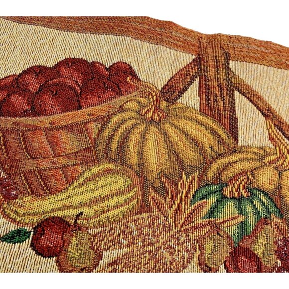 Harvest Thanksgiving Halloween Embroidered Table Runner NWOT - Picture 3 of 12